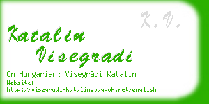 katalin visegradi business card